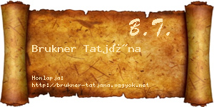 Brukner Tatjána névjegykártya